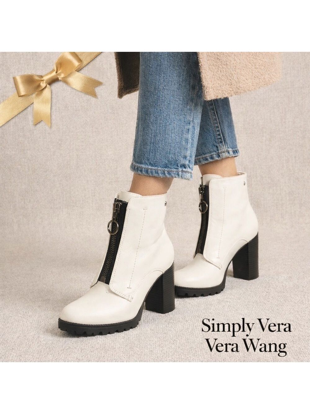 Simply Vera Vera Wang White Ankle Boots